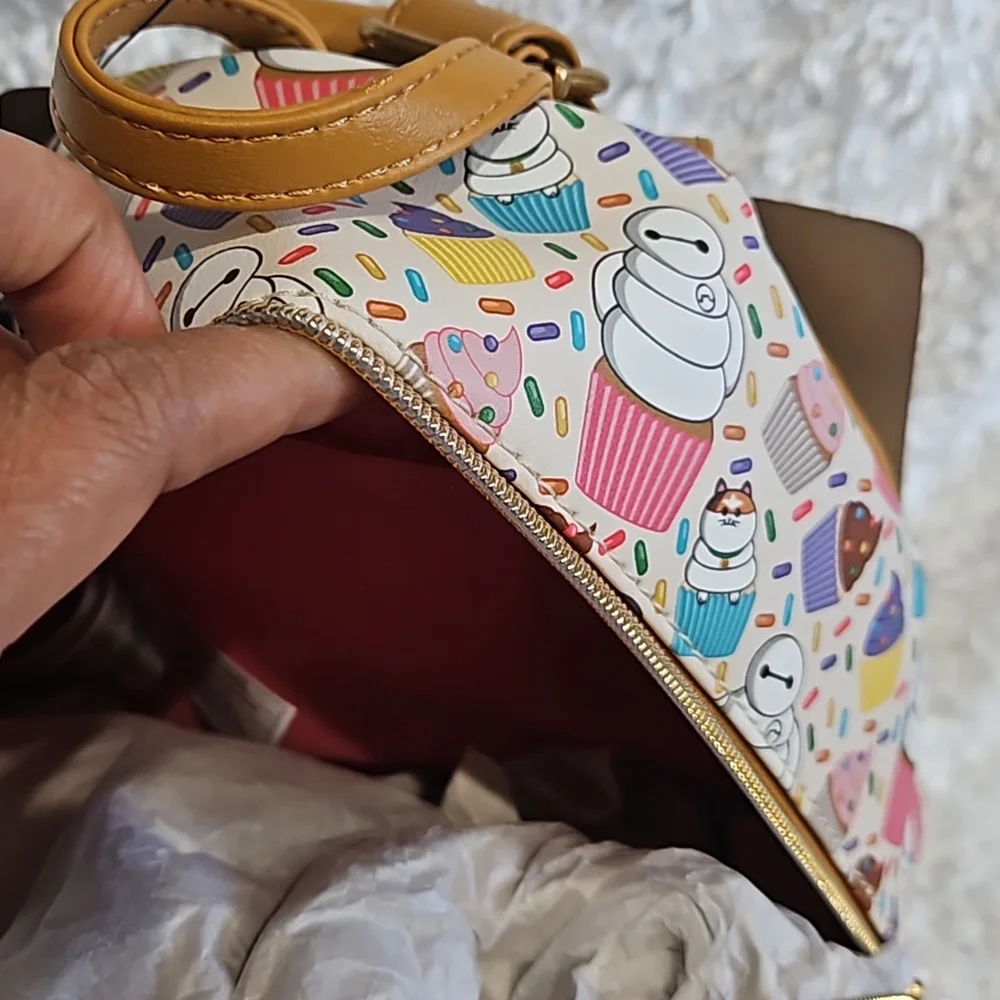 Loungefly Baymax cupcake mini backpack and makeup bag